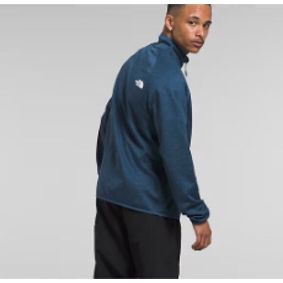 North Face Mens Canyonlands ½-Zip Heathered Blue Sweatshirt Size M - Picture 3 of 10
